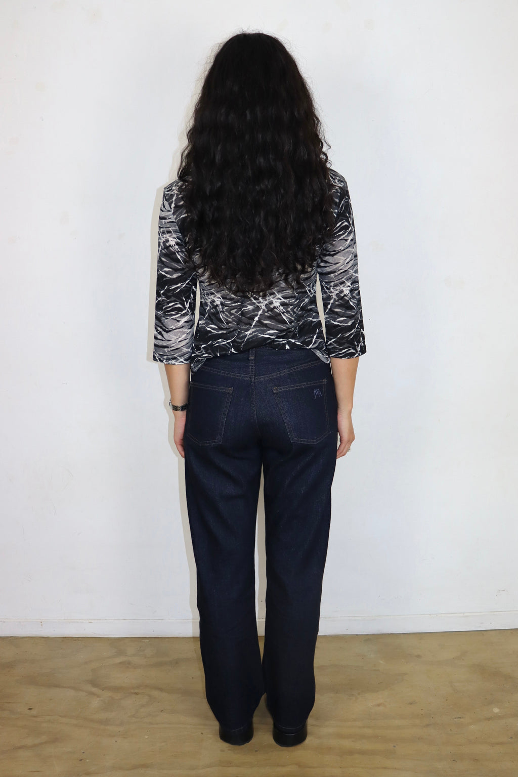 Vintage Spiral 3/4 Sleeve Top