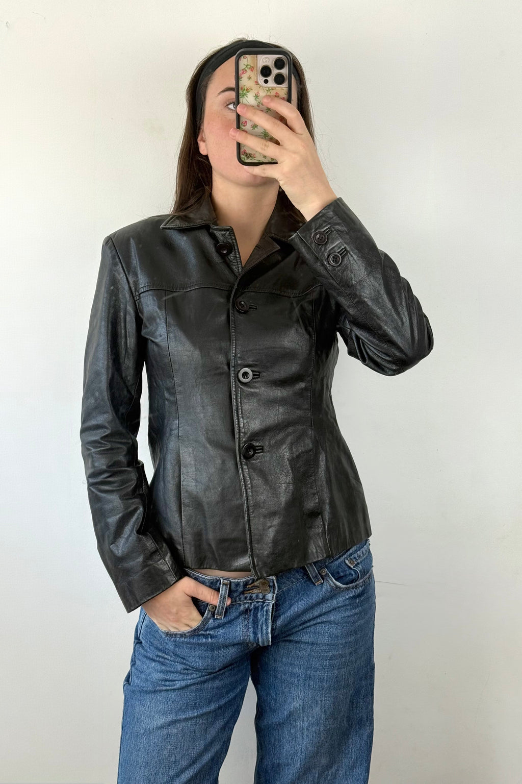 Black Fitted Leather Jacket