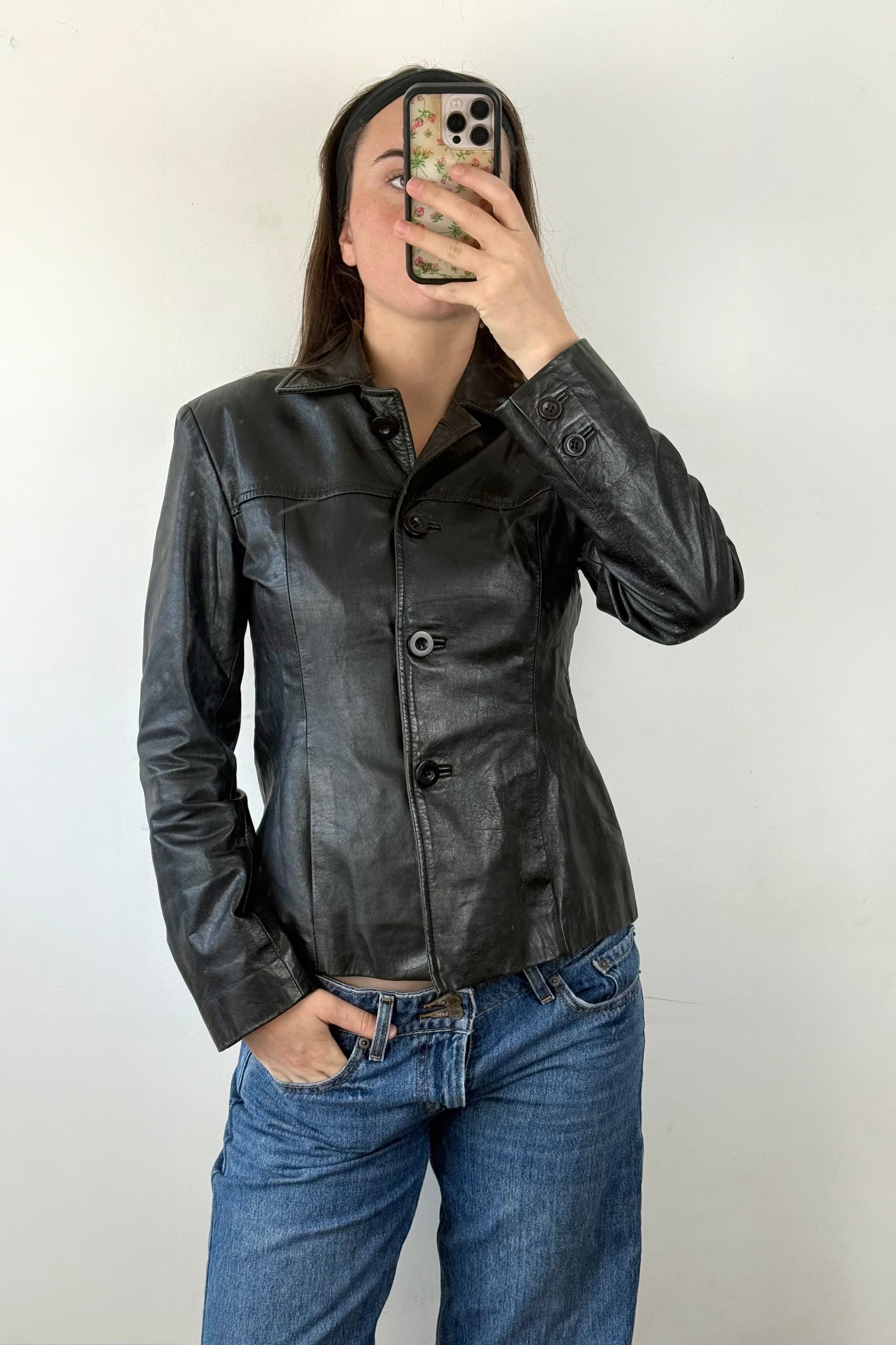 Black Fitted Leather Jacket