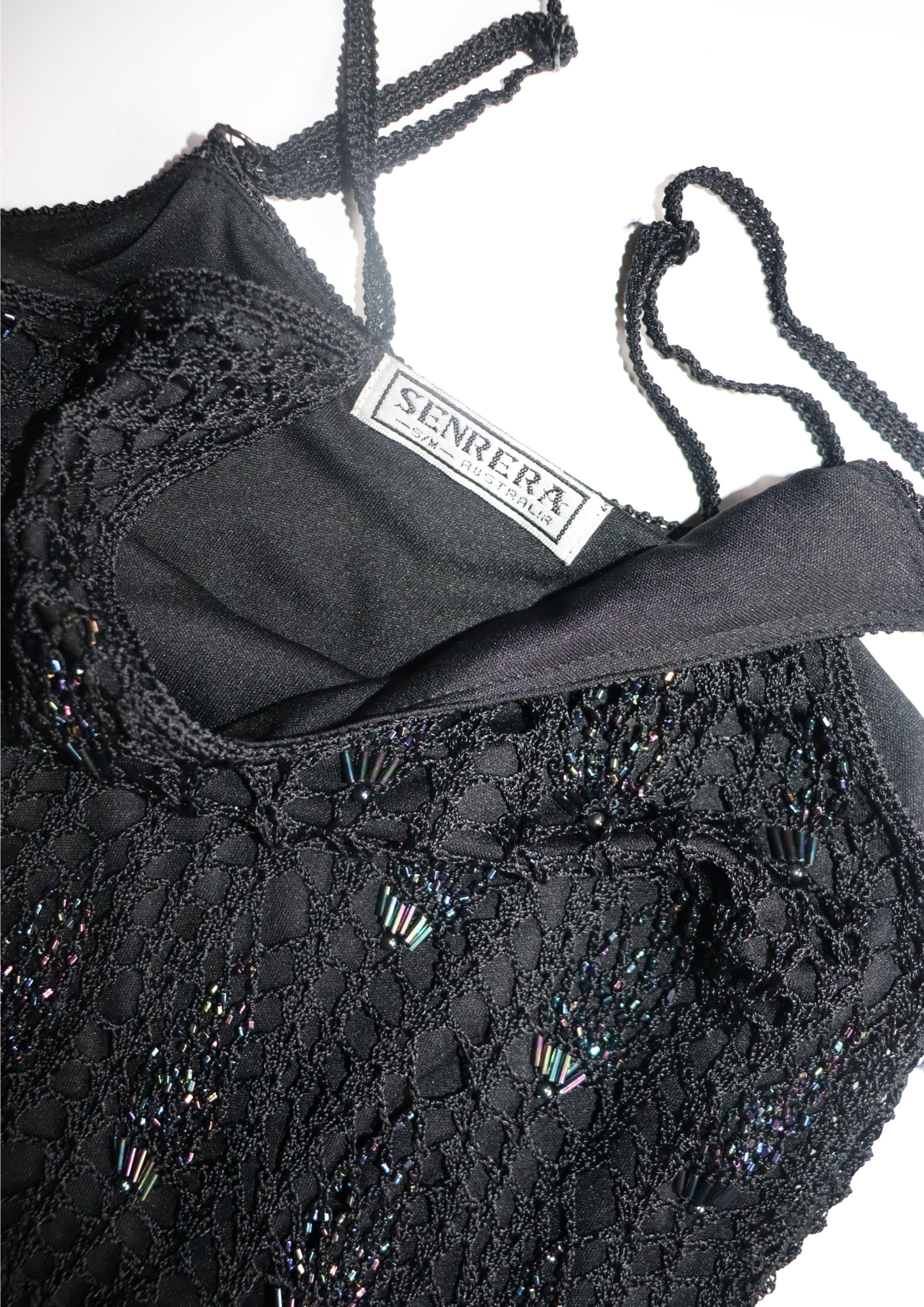 Vintage Beaded Crochet Singlet┃Size S/M