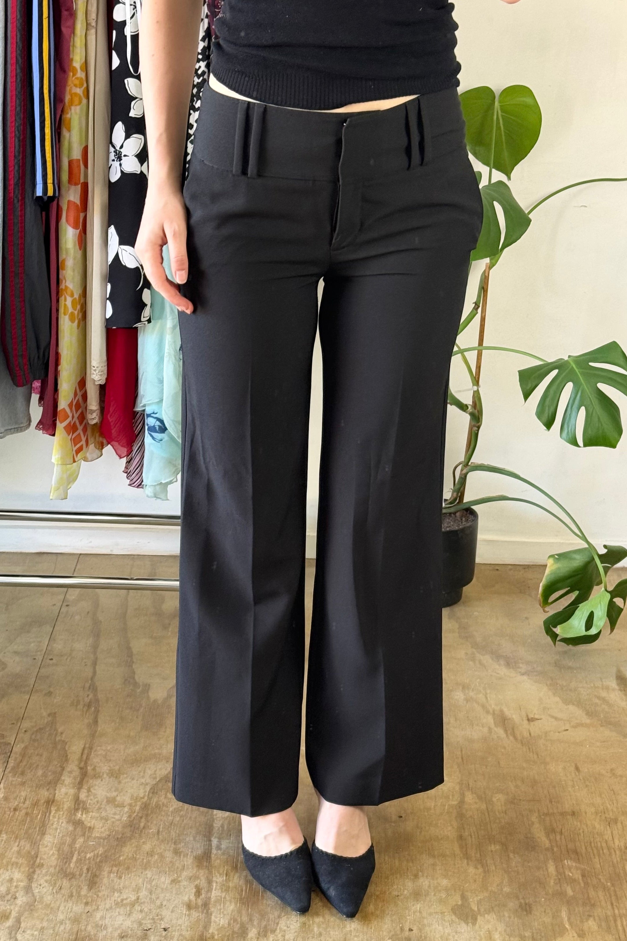 Y2K Black Low Rise Pants┃Size 8