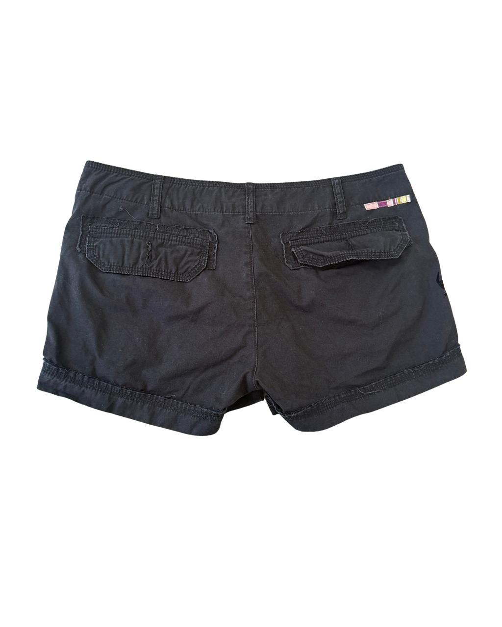 Black Velvet Detail Short Shorts