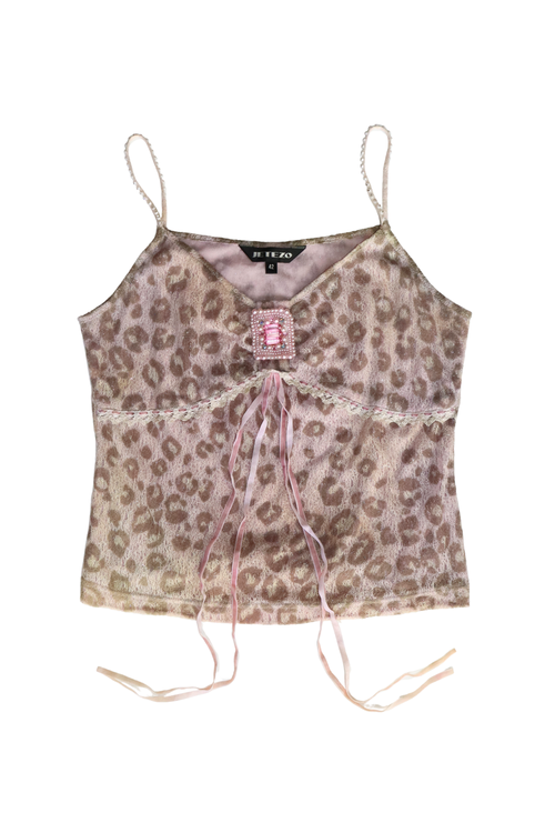 90s Cheetah Lace Singlet┃Size 42