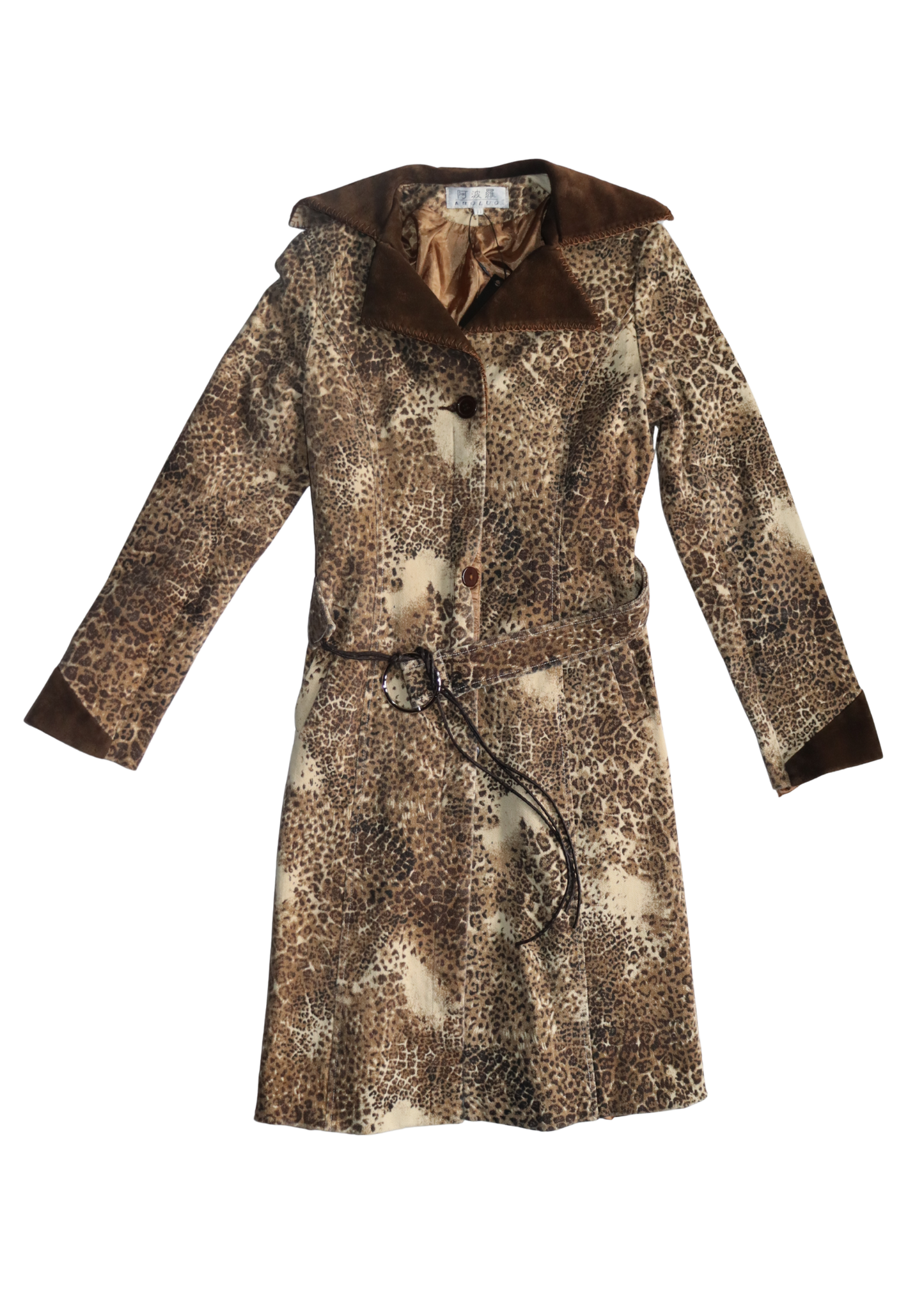 Leopard Print Trench Coat