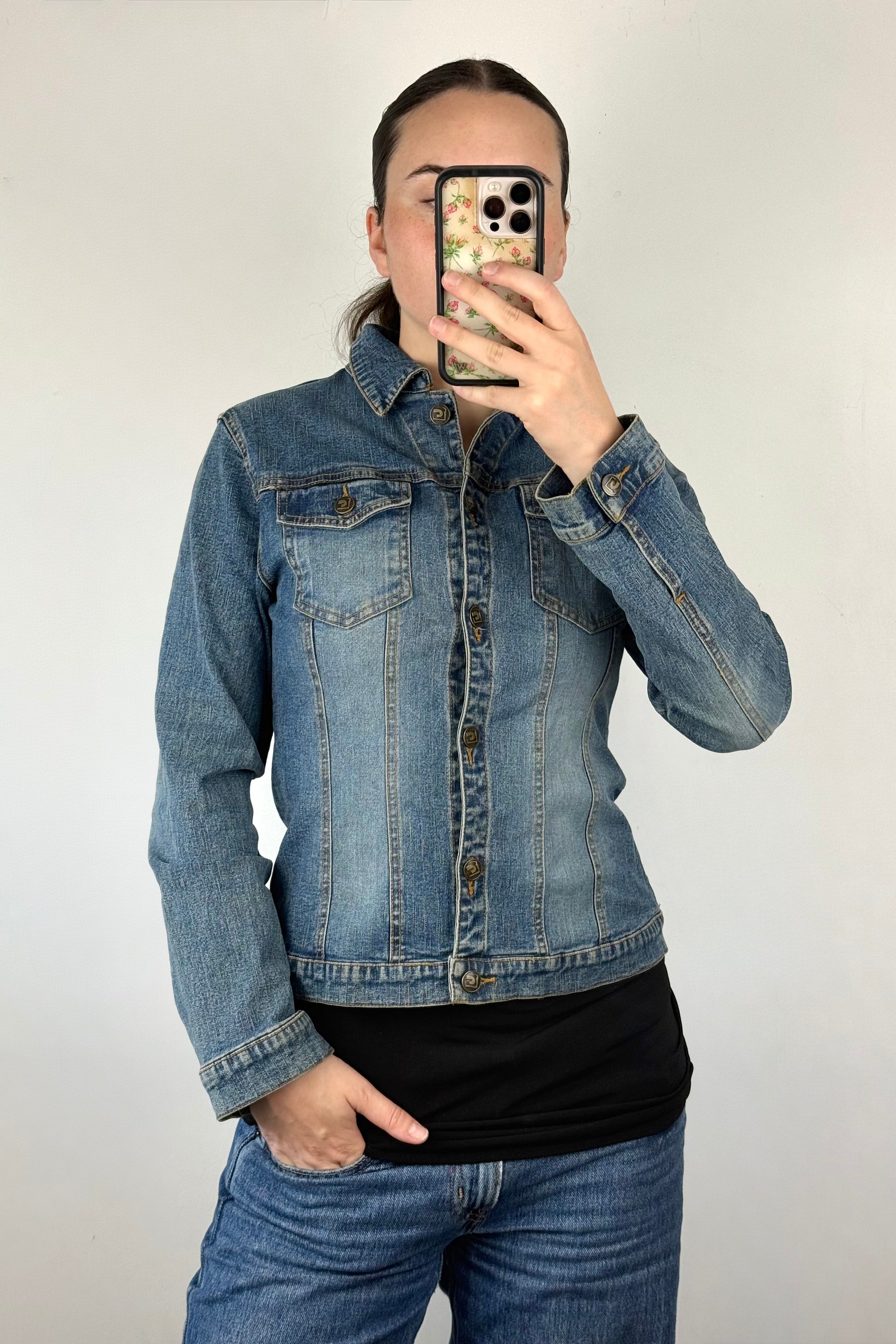 Vintage Fitted Denim Jacket┃Size 10