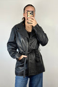 Vintage Belted Leather Jacket