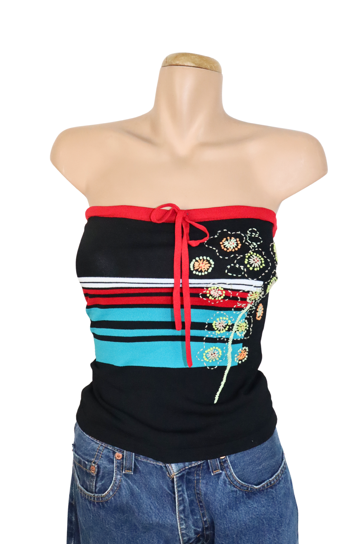 Y2K Embroidered Boobtube