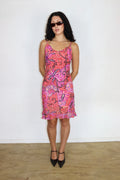 Vintage Paisley Print Slip Dress