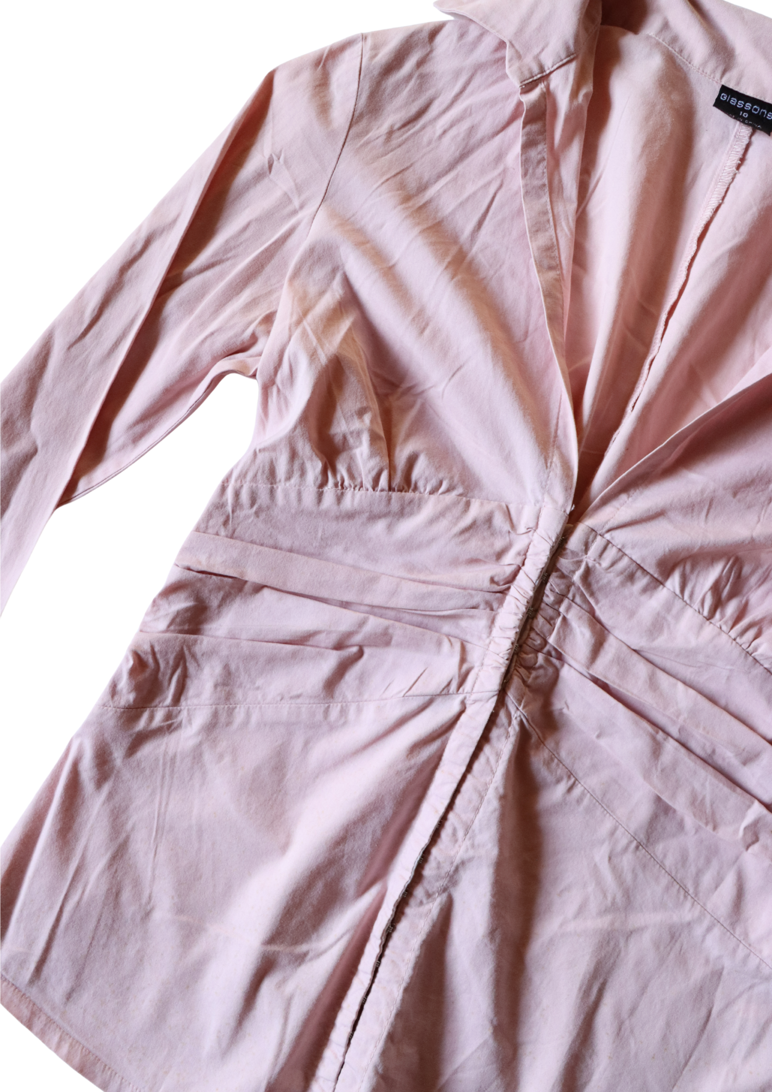 Vintage Glassons Hook and Eye Pink Shirt┃Size 10