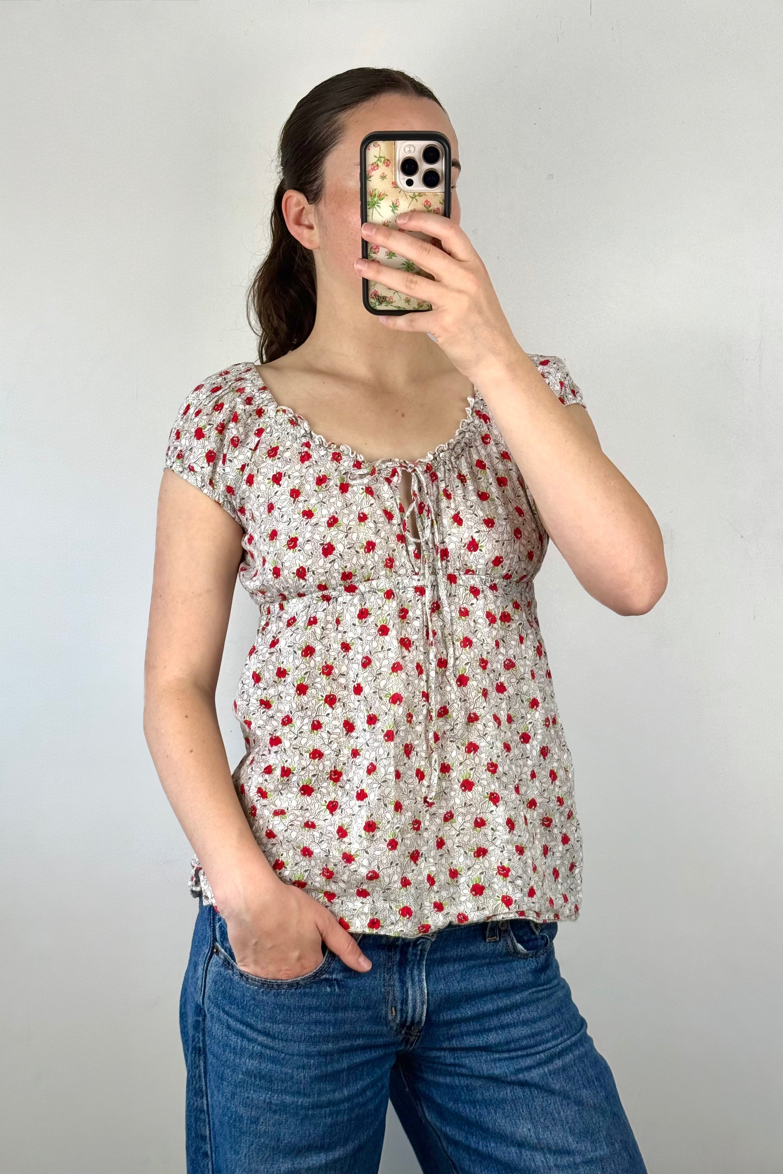 Y2K Floral Maiden Top┃Size 14