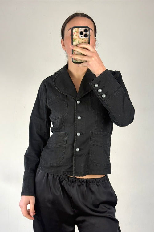 Black Y2K Fitted Jacket┃Size L