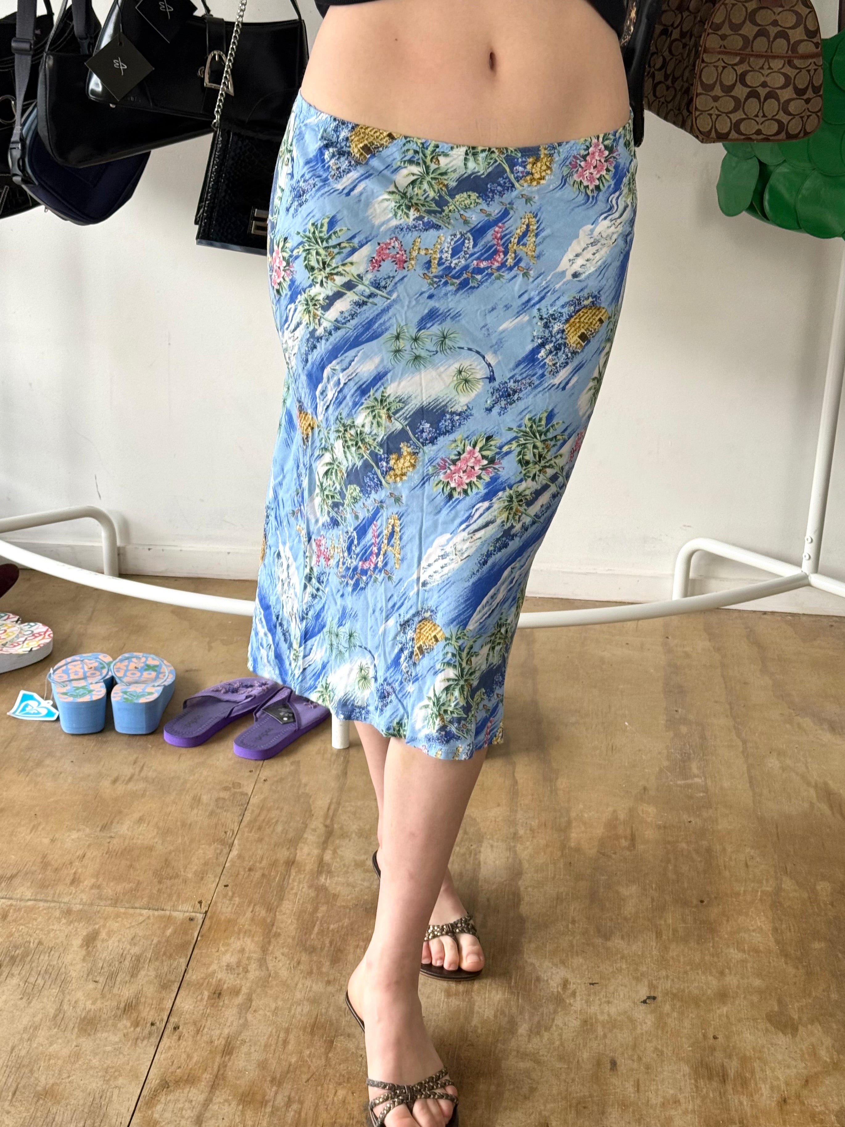 Vintage Hawaii Midi Skirt┃Size 12