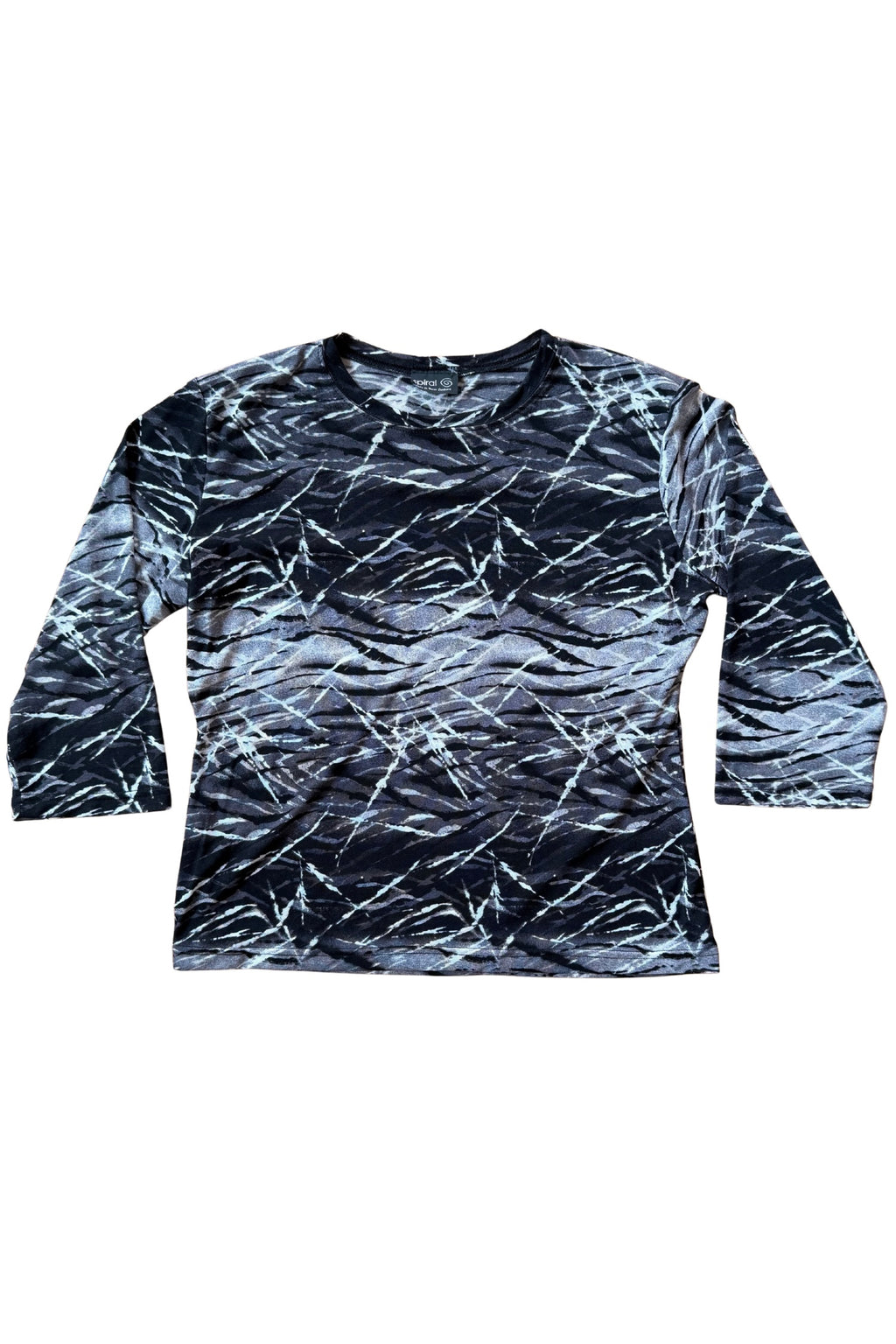 Vintage Spiral 3/4 Sleeve Top