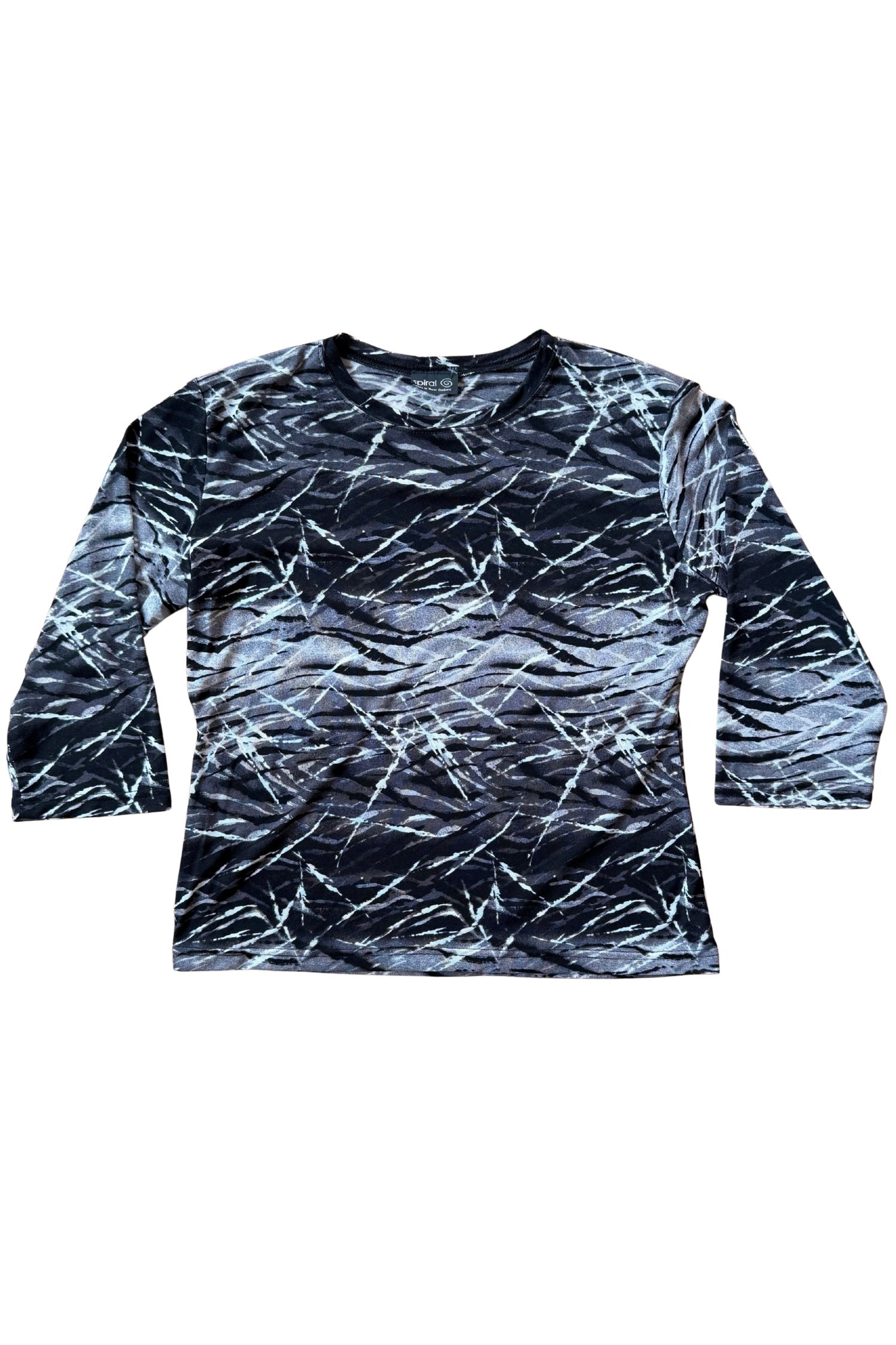 Vintage Spiral 3/4 Sleeve Top