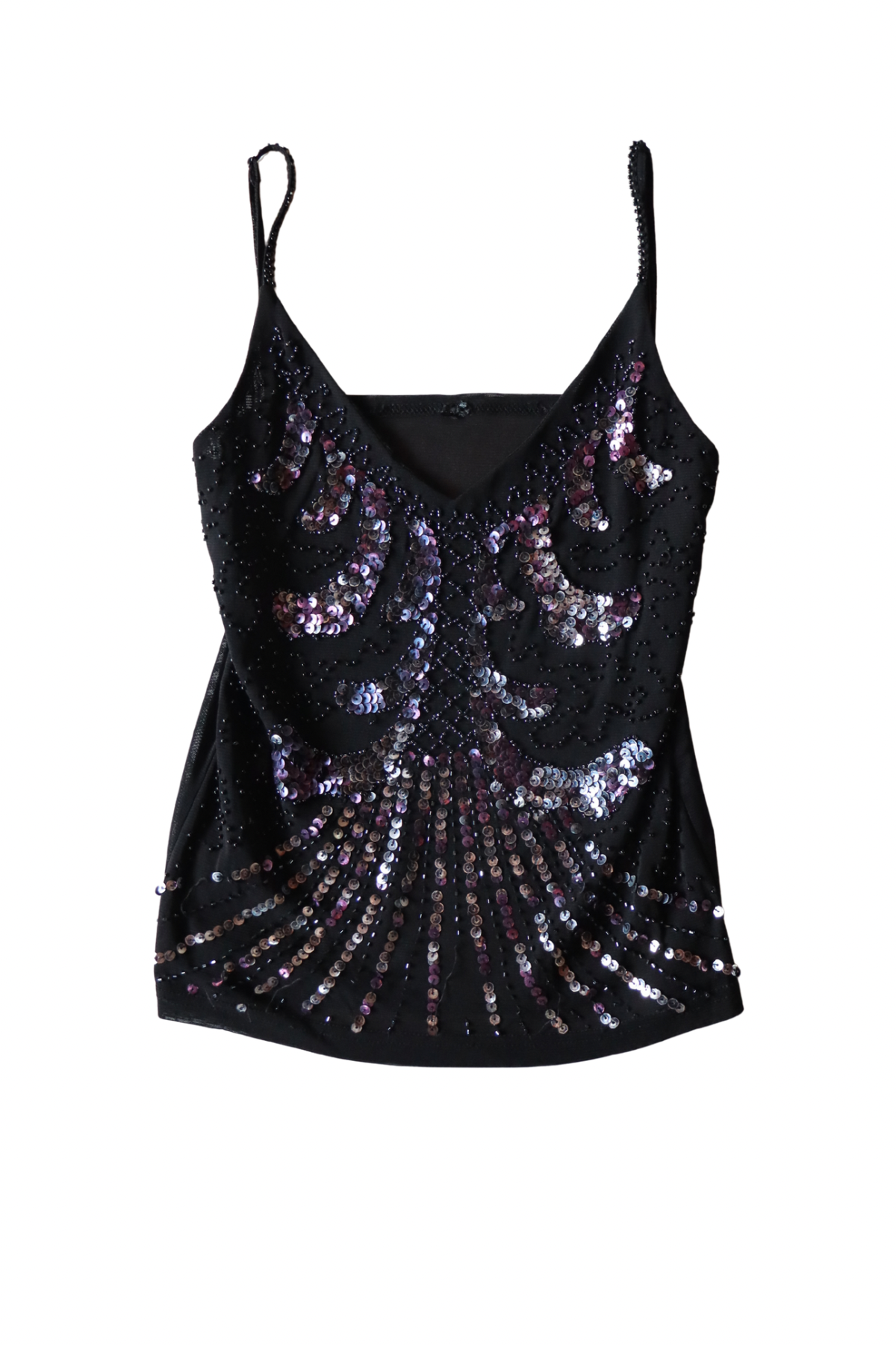 Black and Purple Sequin Singlet