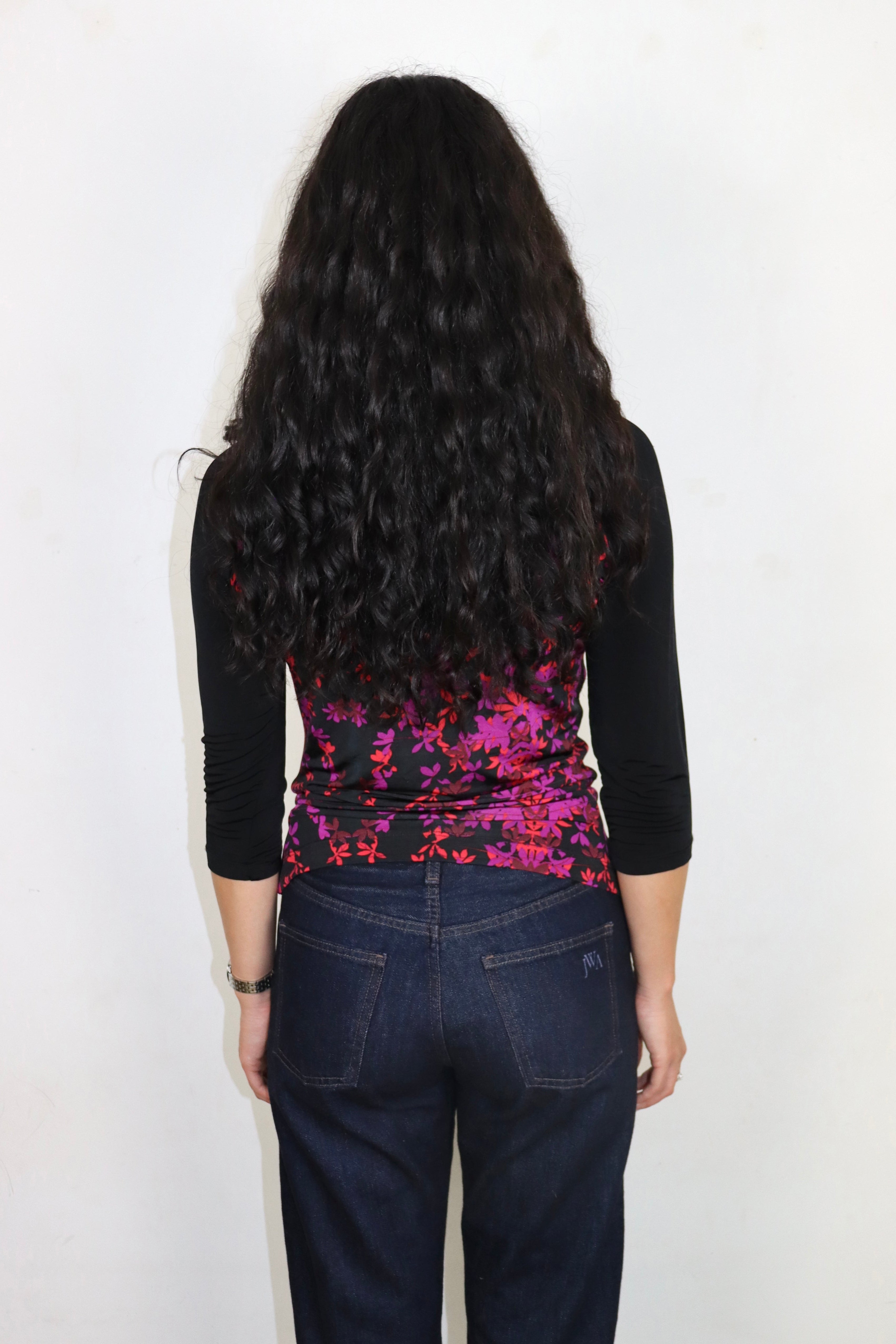 Just Cavalli Floral 3/4 Sleeve Top┃Size 44