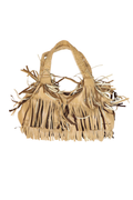 Beige Fringe Bag