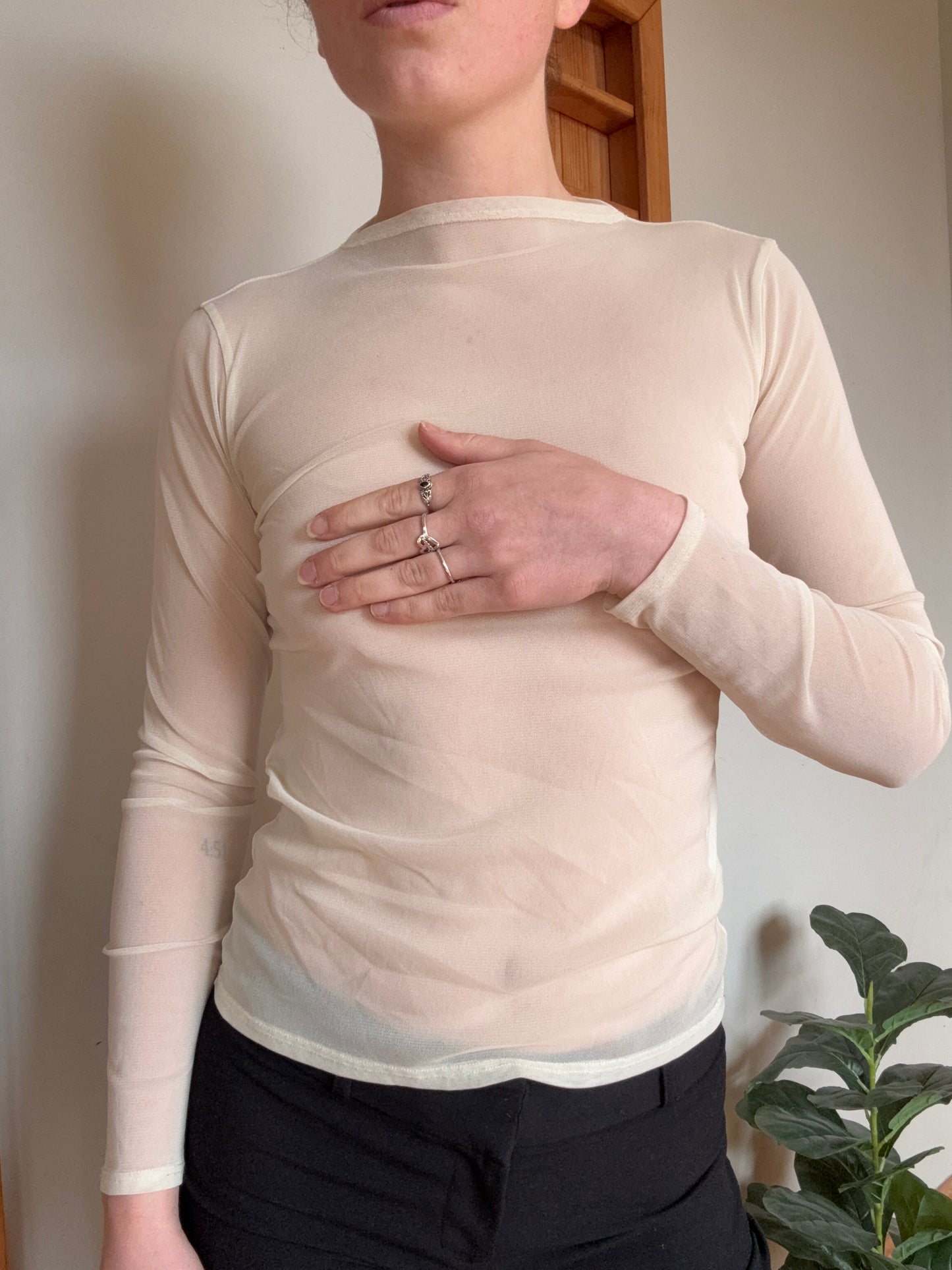 Kloke Mesh Longsleeve Top┃Size XS