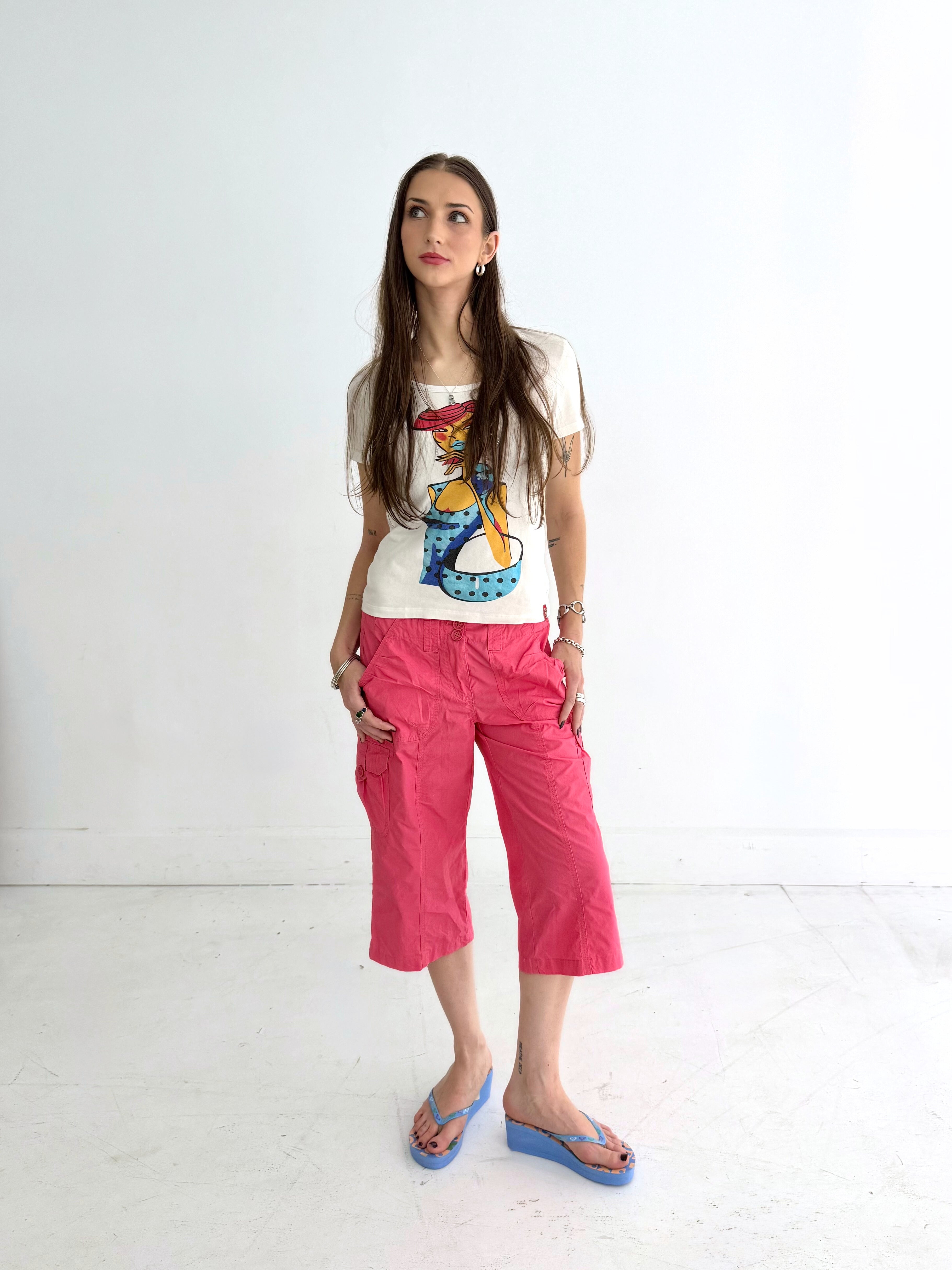 White Miss Sixty Lady Tee┃Size XL