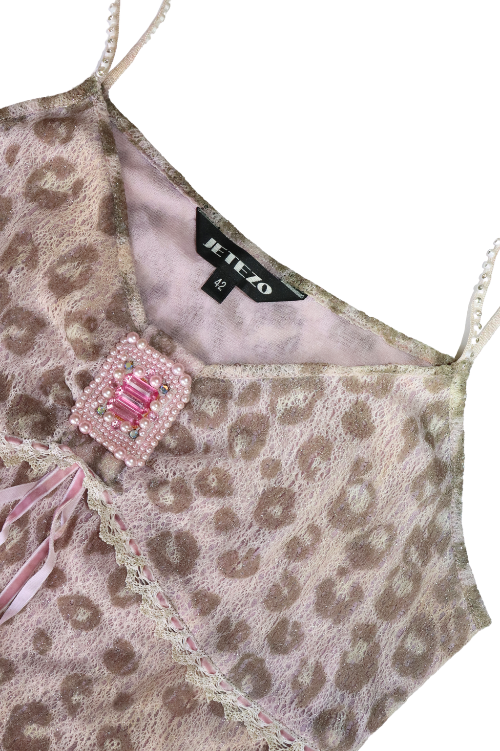 90s Cheetah Lace Singlet┃Size 42