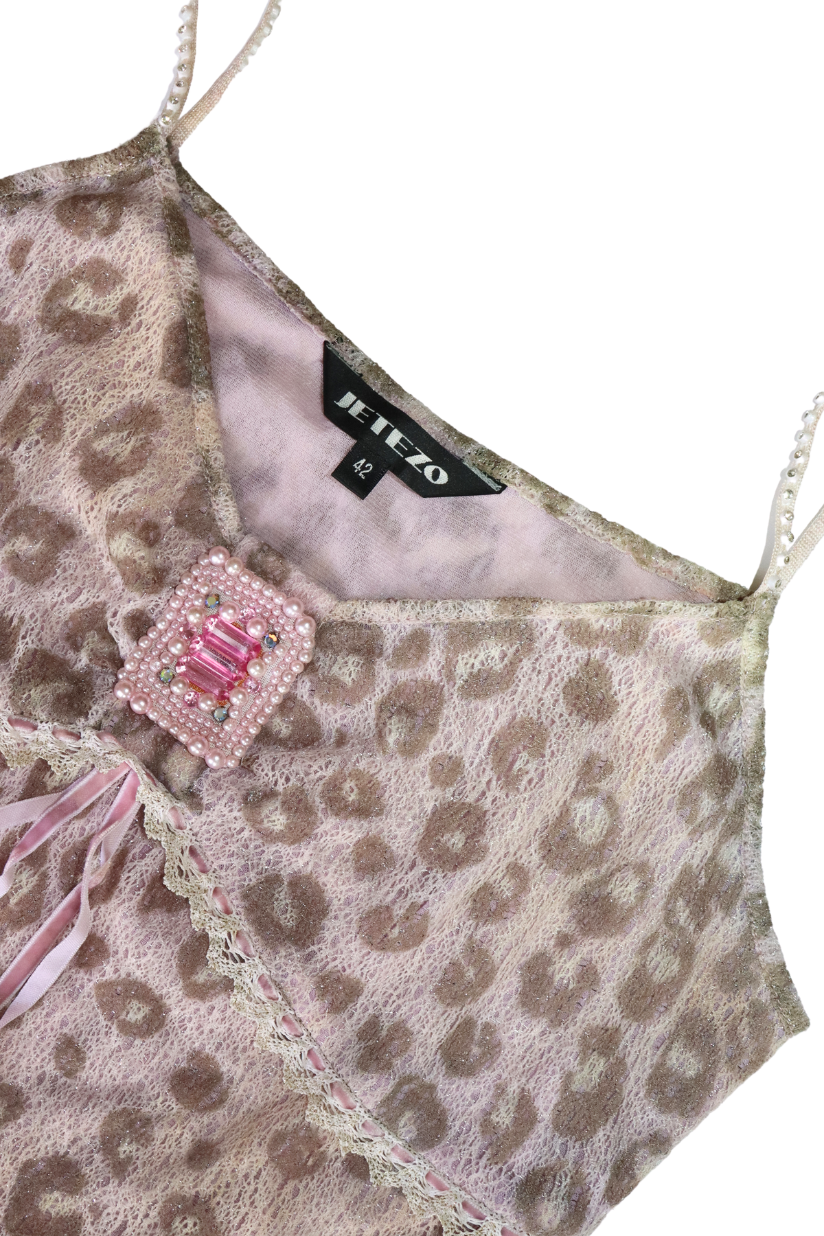 90s Cheetah Lace Singlet┃Size 42
