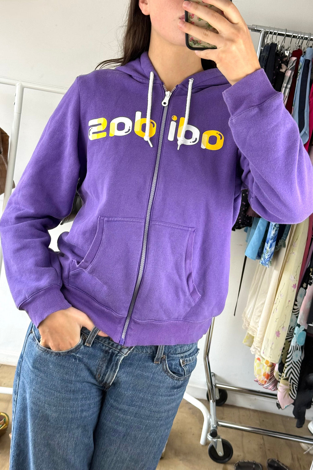 Purple Adidas Zip-up┃Size M