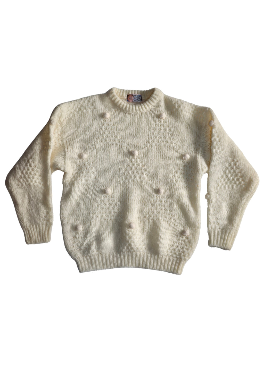 Vintage White Bobble Knit