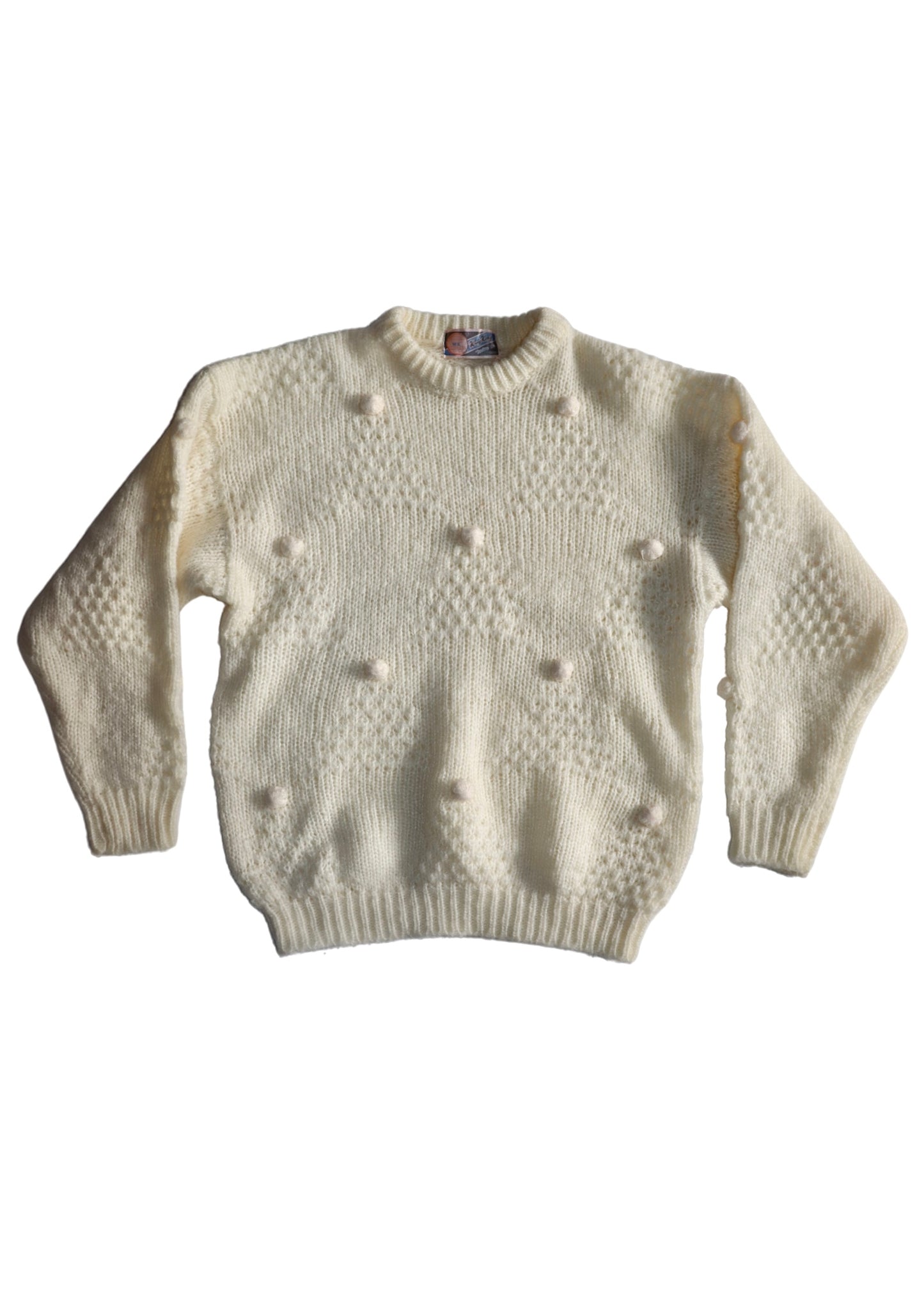 Vintage White Bobble Knit