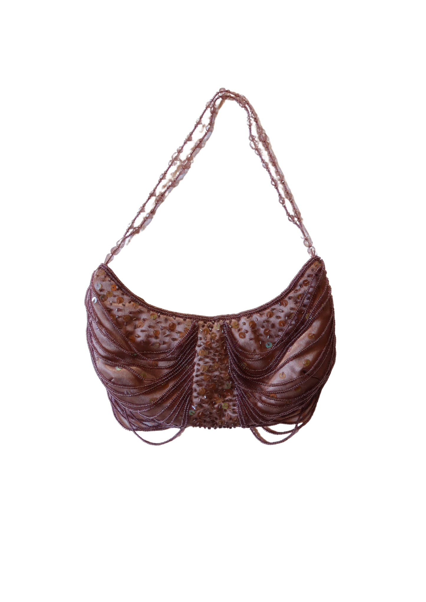 Pink Beaded Vintage Mini Bag