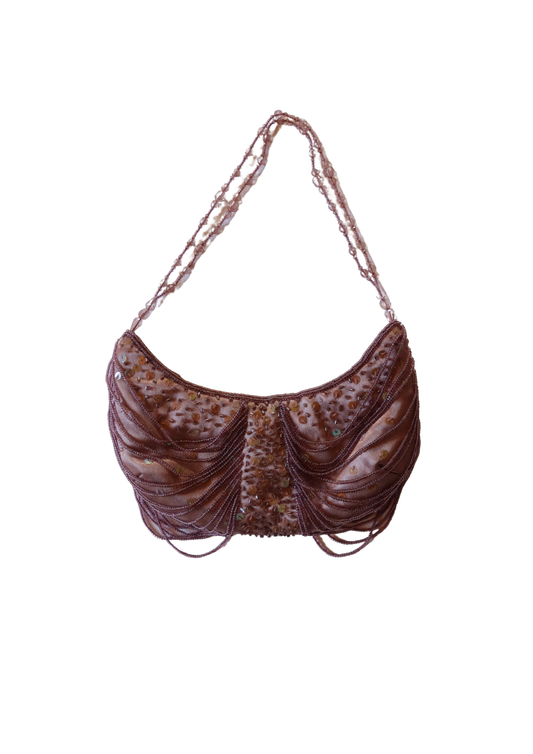 Pink Beaded Vintage Mini Bag