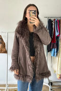 90s Brown Penny Coat┃Size M