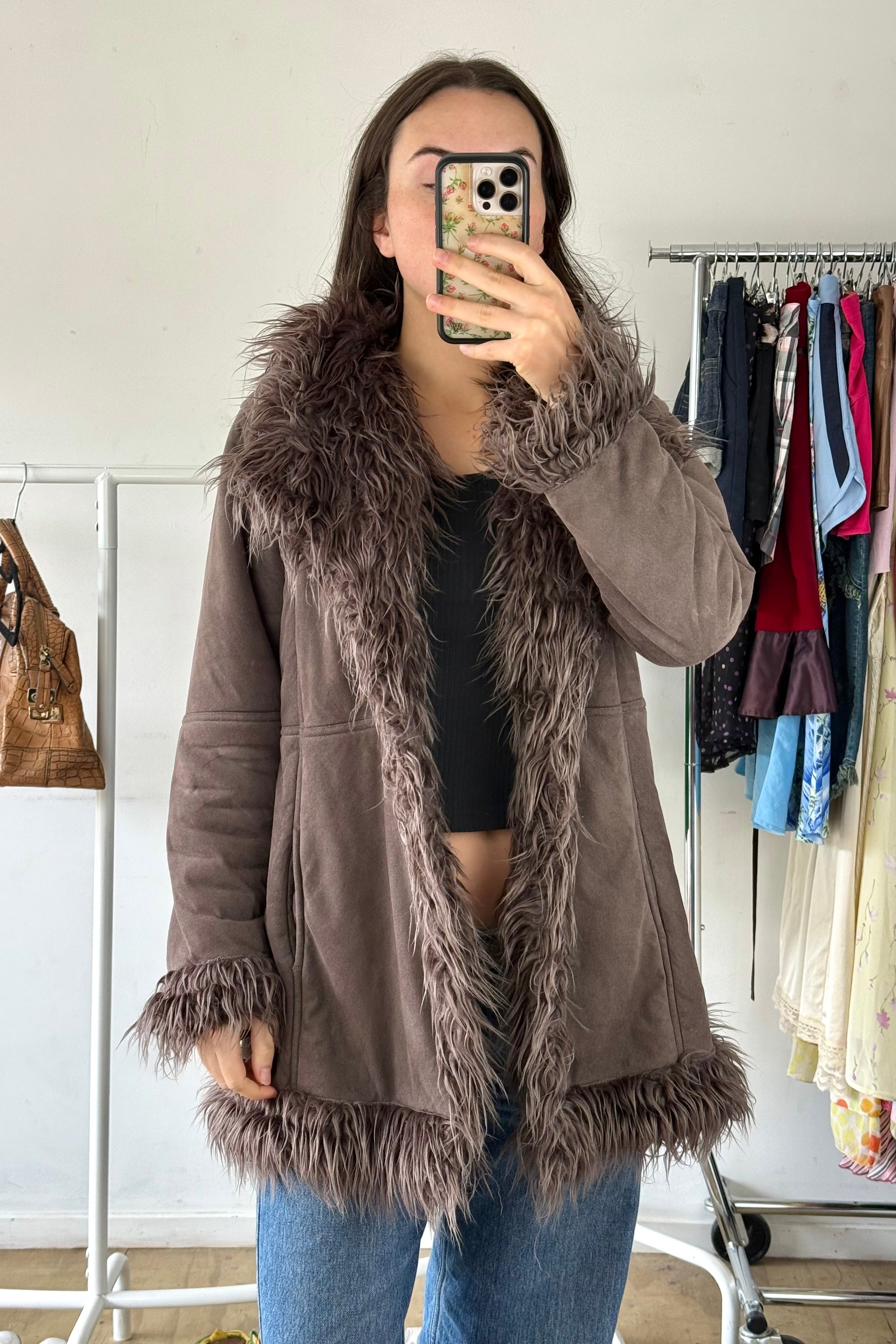 90s Brown Penny Coat┃Size M