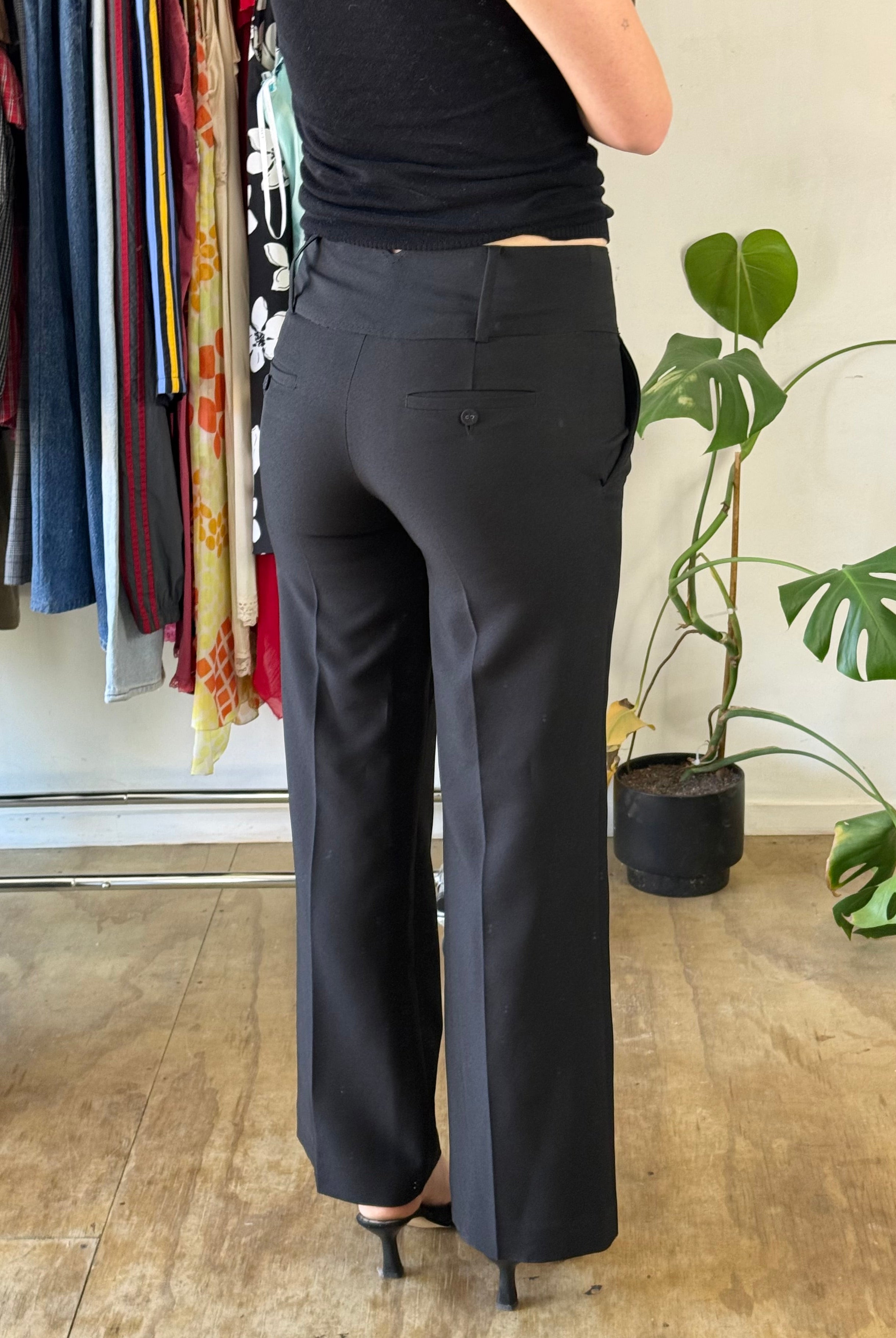 Y2K Black Low Rise Pants┃Size 8