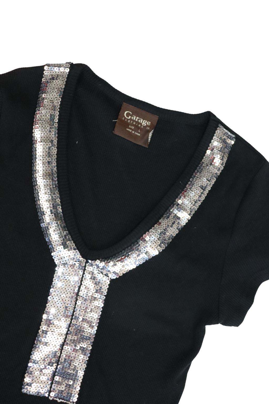90s Garage Sequin Top┃Size L