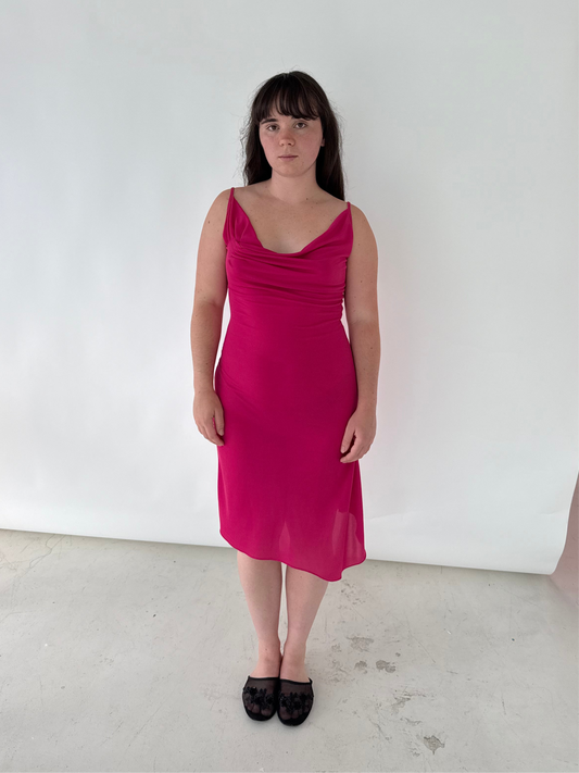 Vintage Pink Midi Dress