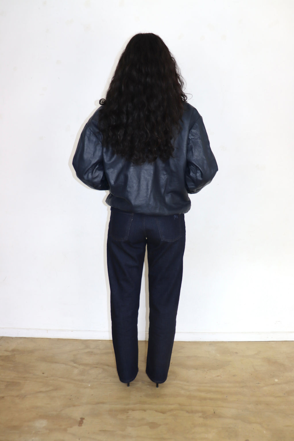 Vintage Leather Bomber Jacket