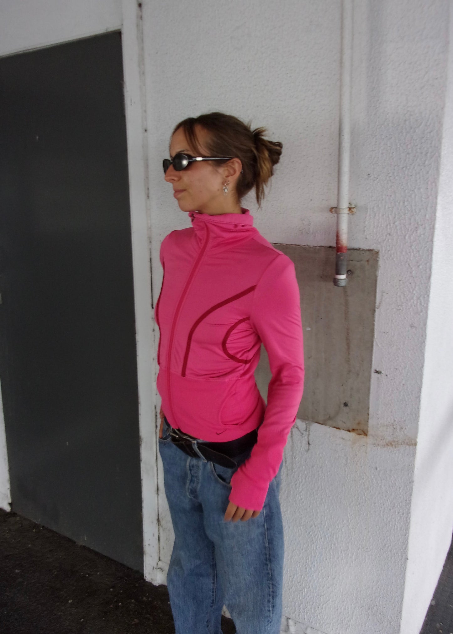 Y2K Pink Nike Zip-up┃Size M