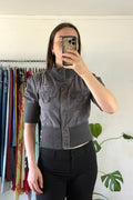 Brown 3/4 Sleeve Jacket