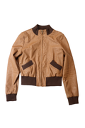 Vintage Brown Fitted Leather Jacket┃Size 10