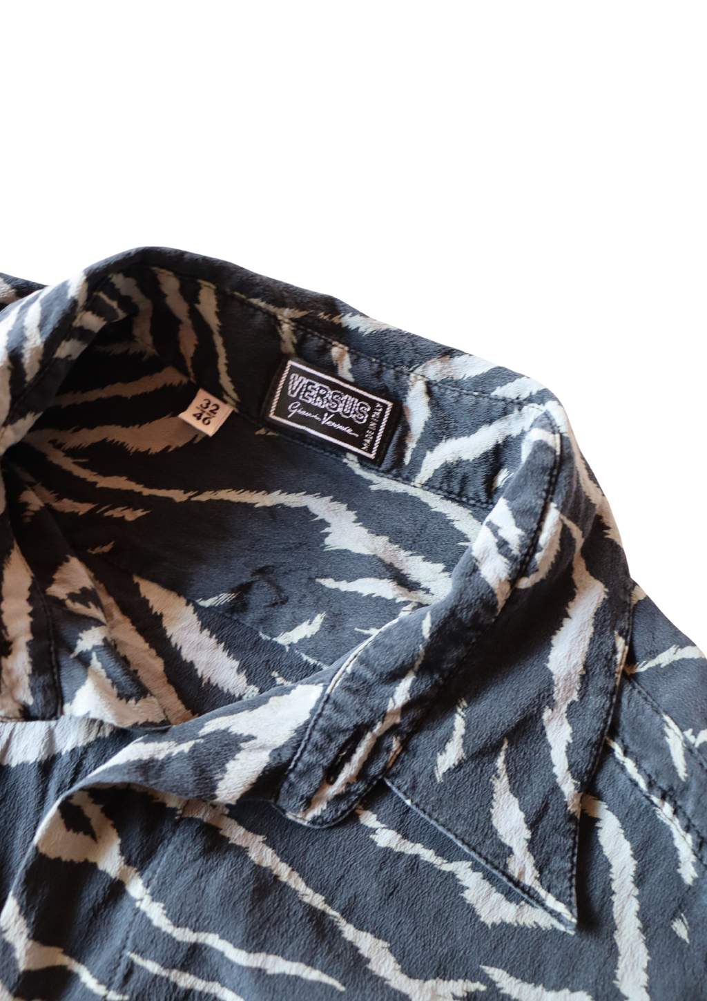 Grey Zebra Silk Shirt