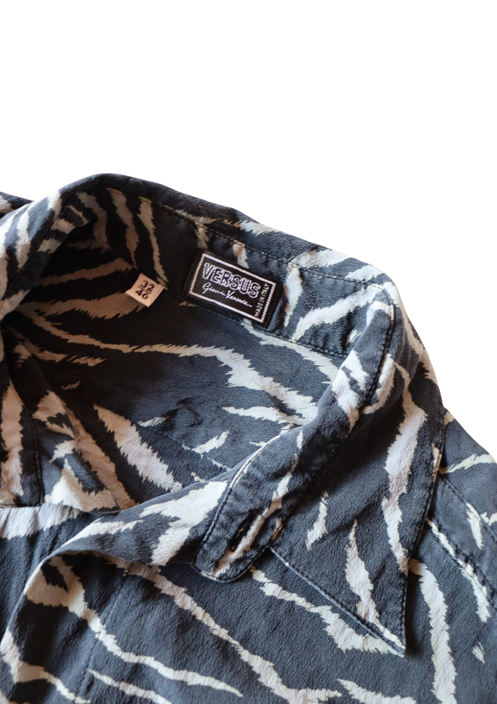 Grey Zebra Silk Shirt