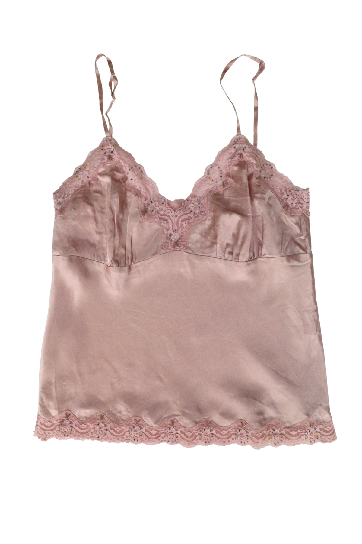 Vintage Pink Lace Slip Singlet┃Size L