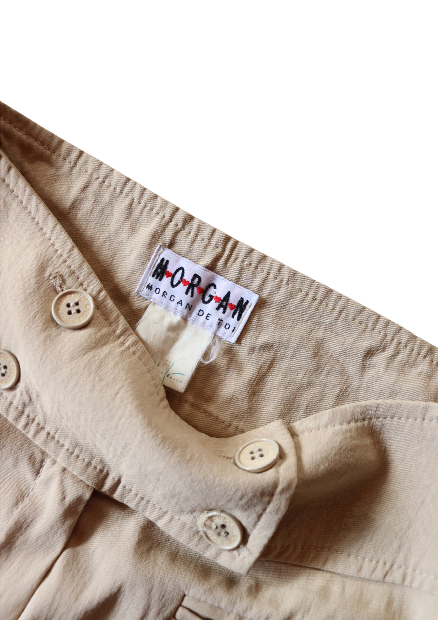 Beige Straight Leg Morgan De Toi Pants