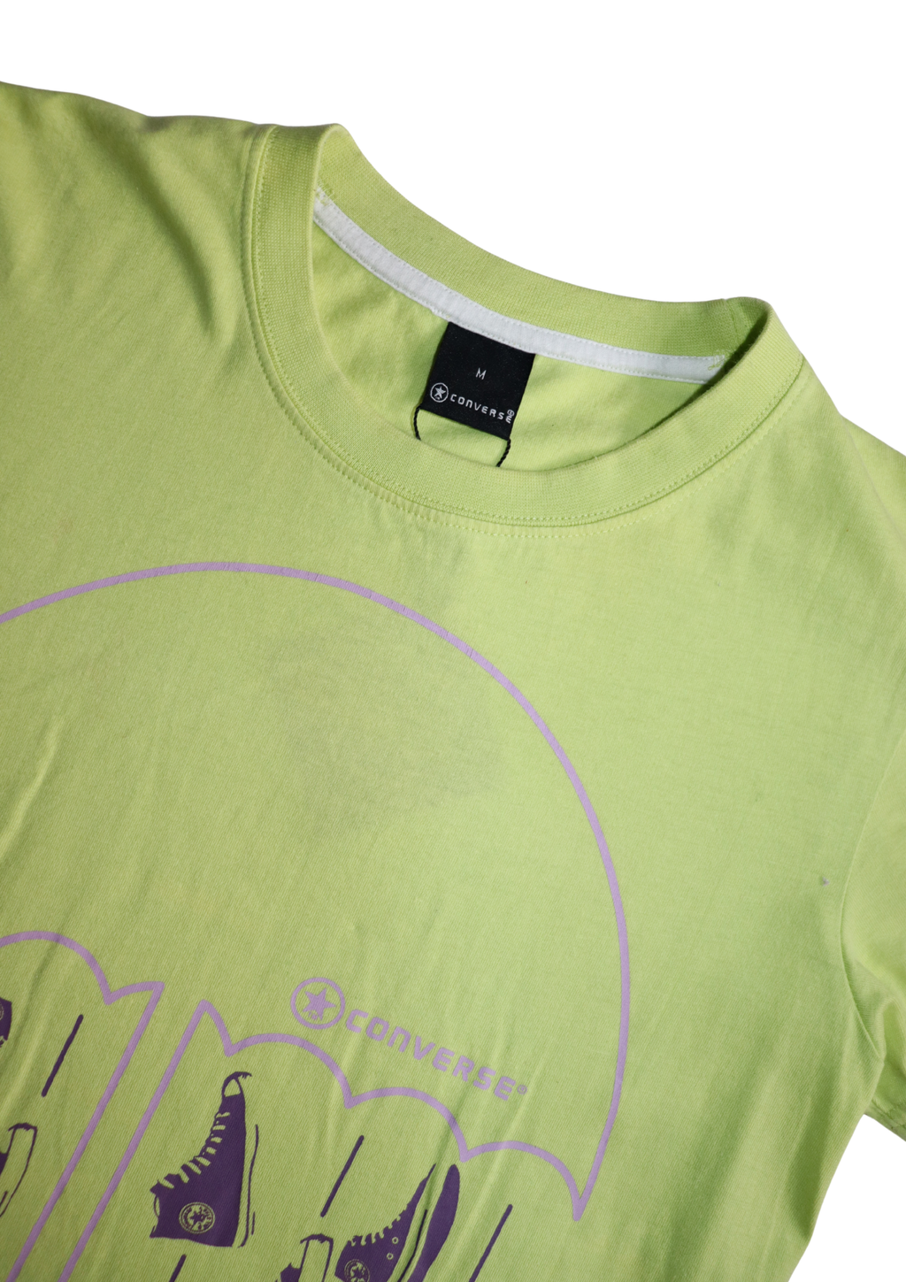 Green Converse Baby Tee | Size M