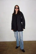 Black Suede Fluffy Jacket
