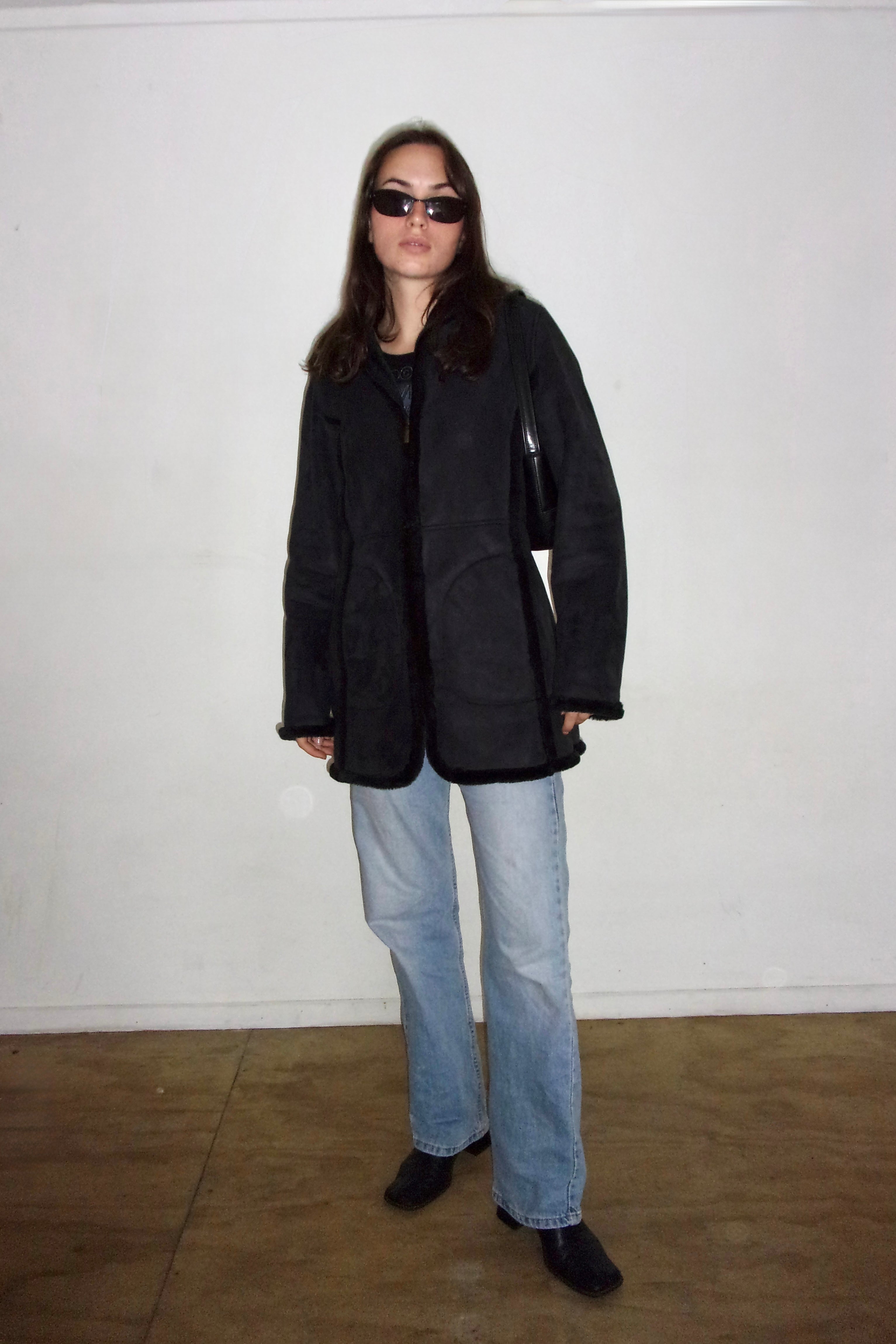 Black Suede Fluffy Jacket