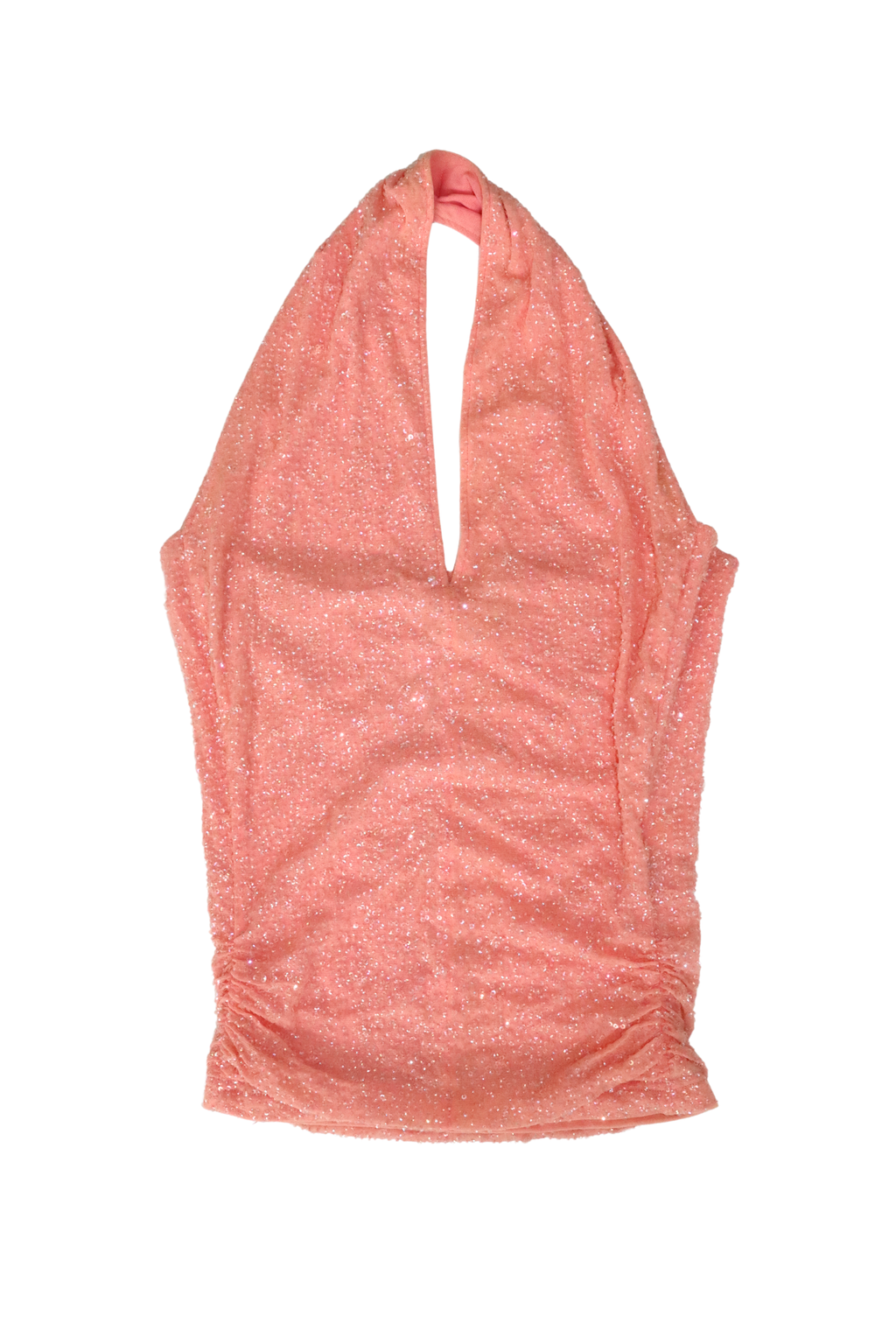 90s Pink Sequin Halterneck┃Size 8