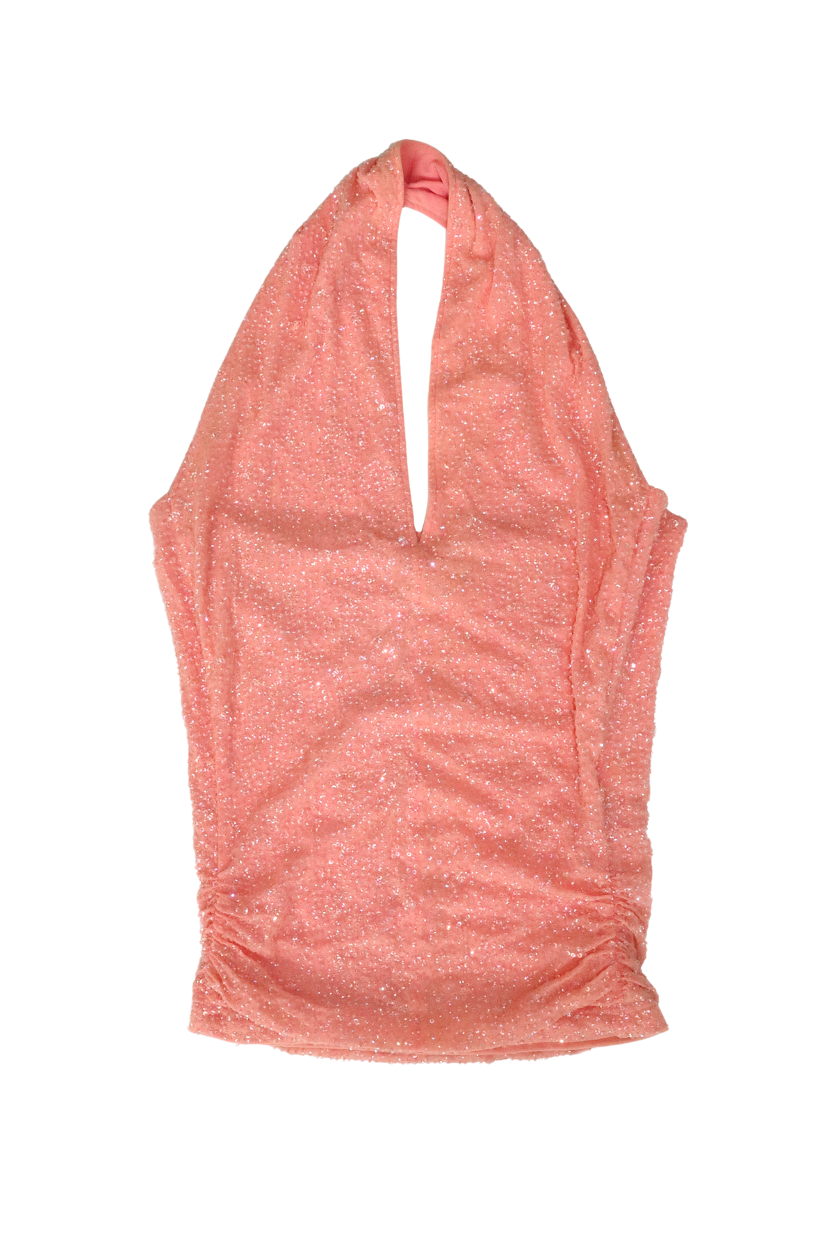 90s Pink Sequin Halterneck┃Size 8