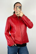 Vintage Red Leather Jacket