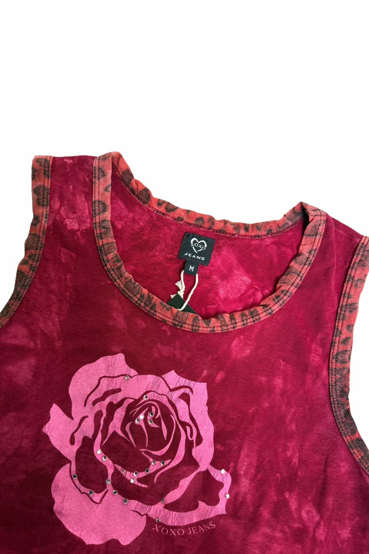 Vintage Maroon Rose Tank┃Size M